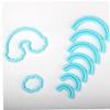 9pcs/Set Rainbow Cutter Printed Cake Decorating Template Fondant Biscuit Press Mold Home Baking Tool for Kids view 3