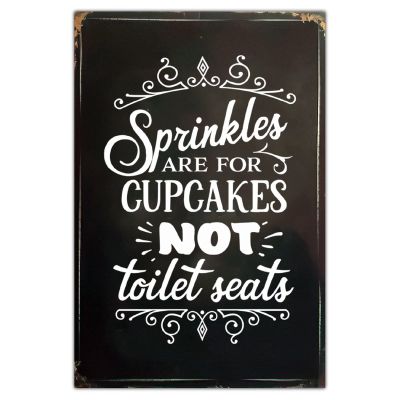 Sprinkles are for Cupcakes Not Metal Sign Custom Family Plaque with Home Farmhouse Sign for Easy Indoor Outdoor High and Recognition