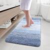 Arotive Microfiber Bathroom Rugs, Shaggy Soft and Absorbent Bath Rug, Non-Slip, Thick Plush Machine Washable Dry Bath Mats for Bathroom, Tub and Shower, 47x24, Light Blue, Rectangular view 1