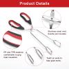 Coitak 3 Pack Scissor Tongs Cooking Stainless Steel Food Tongs Barbecue Grilling Tongs for Flipping Food Tool, 9/11/13 Inch view 3