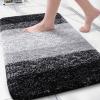 Arotive Microfiber Bathroom Rugs, Shaggy Soft and Absorbent Bath Rug, Non-Slip, Thick Plush Machine Washable Dry Bath Mats for Bathroom, Tub and Shower, 30x20, Black, Rectangular view 1