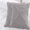 Pinch Pleated European Pillow Shams Set of 2 Silver Pinch Pillow Shams European Square 1000 TC 100% Egyptian Cotton Pinch Euro 26x26 Pillow Cover Decorative Pinch Pillow Shams view 1