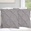 Pinch Pleated European Pillow Shams Set of 2 Silver Pinch Pillow Shams European Square 1000 TC 100% Egyptian Cotton Pinch Euro 26x26 Pillow Cover Decorative Pinch Pillow Shams view 2