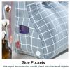 AYLYHD Bedside Cushion with Pillow Waist Protection Soft Bed Pillow Triangular Wedge Cushion Big Sofa Back Waist Pad Reading Pillow Tatami Bed Back Removable and Washable (Color : G, Size : 55cm) view 2