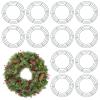 Patelai 12 Pieces 14 Inch Metal Wreath Frame Dark Green Wire Round Wreath Rings Wire Garland Frame for Home Easter Party Decor DIY Crafts Supplies view 1