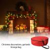 BFYDOAA 30 Inch Red Christmas Wreath Storage Bags,Container for Holiday Garland Wreaths Holiday Xmas Wreath Container with Handles Dual Zipper for Christmas Wreath Baubles Ornaments view 3