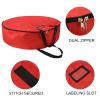 BFYDOAA 30 Inch Red Christmas Wreath Storage Bags,Container for Holiday Garland Wreaths Holiday Xmas Wreath Container with Handles Dual Zipper for Christmas Wreath Baubles Ornaments view 4