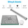 Qiuhome Crystal Paper Towel Holder Countertop Bling Silver Paper Towel Holder Stand view 3