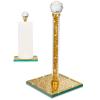 Qiuhome Gold Paper Towel Holder Stand Crystal Paper Towel Holder Countertop Bling Kitchen Accessories view 1