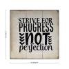 Aihesui Wood Signs Wall Hanging Wall Decoration Strive for Progress Not Perfection Signs for Living Room Kitchen Batheroom Bedroom Office School 12x12inch view 2