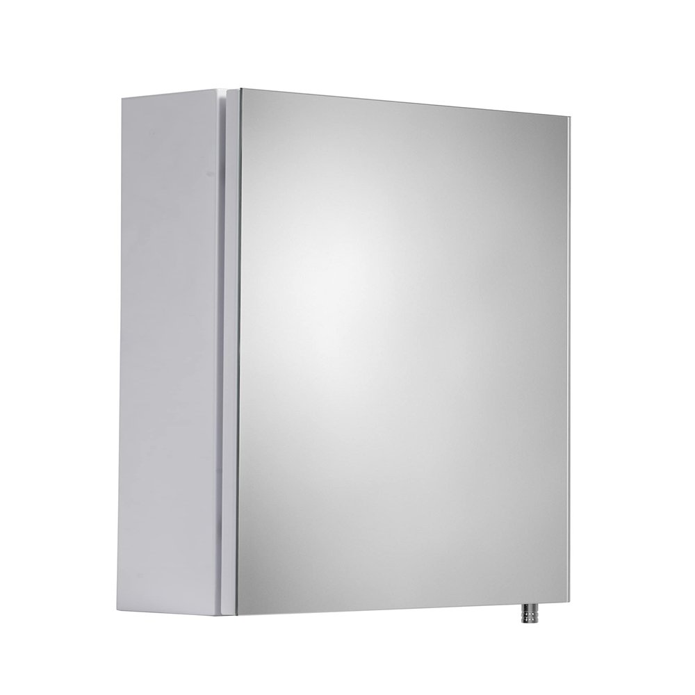 Croydex Dawley, Surface Mount Flexi-Fix Easy Hanging System Medicine Cabinet, Single Door 16 in (W) x 26 in (H), 16 in (W) x 26 in (H), White Steel