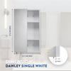 Croydex Dawley, Surface Mount Flexi-Fix Easy Hanging System Medicine Cabinet, Single Door 16 in (W) x 26 in (H), 16 in (W) x 26 in (H), White Steel view 3