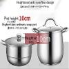 304 stainless steel household stock pot thickened large capacity cooking stew pot induction cooker gas stove dedicated steamer with transparent lid soup pot casserole cooking pot with handle 22cm/24cm view 3
