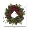 24 in. PVC Holiday Pine Wreath view 3