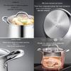 304 stainless steel household stock pot thickened large capacity cooking stew pot induction cooker gas stove dedicated steamer with transparent lid soup pot casserole cooking pot with handle 22cm/24cm view 4