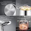 304 stainless steel hotel household soup pot thickened large capacity cooking stew pot steamer with transparent lid soup pot casserole with handle 22cm/24cm/26cm easy to clean silver induction cooker view 2