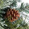 32 in. Pre lit LED Snowy Mixed Pine Wreath with Pinecones view 4