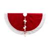 48 in. Red Acrylic Pom Pom Holiday Tree Skirt view 1