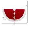 48 in. Red Acrylic Pom Pom Holiday Tree Skirt view 3