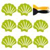 20Pcs Non-slip Bathtub Stickers Adhesive Shell Shape Bath Treads Non Slip Traction To Tubs Bathtub Stickers Adhesive Decals Anti-slip Appliques For Bath Tub Showers, Pools, Boats, Stairs(Color:Green) view 1