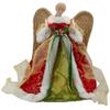 12" Lighted Red and Green Angel with Wings Christmas Tree Topper - Clear Lights view 1