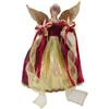 13.5" Lighted Red and Gold Angel with Wings Christmas Tree Topper - Clear Lights view 1