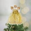 12" Lighted Gold Angel with Wings Christmas Tree Topper - Clear Lights view 2