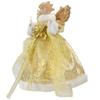 12" Lighted Gold Angel with Wings Christmas Tree Topper - Clear Lights view 3