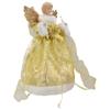 12" Lighted Gold Angel with Wings Christmas Tree Topper - Clear Lights view 4