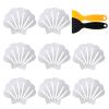 20Pcs Non-slip Bathtub Stickers Adhesive Shell Shape Bath Treads Non Slip Traction To Tubs Bathtub Stickers Adhesive Decals Anti-slip Appliques For Bath Tub Showers, Pools, Boats, S(Color:Transparent) view 1