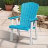 American Furniture Classics OS Home and Office Model 511ARW Fan Back Chair Made in the USA- Aruba Blue on White Base view 2