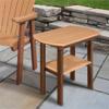 OS Home and Office Furniture 16" Oval Resin End Table in Cedar and Tudor Brown view 2