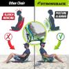STRONGBACK Low Gravity Beach Chair with Lumbar Support Foldable, Heavy Duty Recliner for Sand, Travel & Outdoor Use - Blue view 2