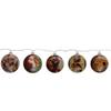 Northlight Norman Rockwell Prints Glass Christmas Disc Lights - 5.75' Clear Wire - 5ct view 3