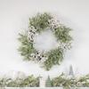 White Berry and Frosted Pine Christmas Wreath, 28-Inch, Unlit view 2
