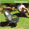 STRONGBACK Low Gravity Beach Chair with Lumbar Support Foldable, Heavy Duty Recliner for Sand, Travel & Outdoor Use - Black view 4
