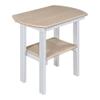 OS Home and Office Furniture 16" Oval Resin End Table in Weatherwood and White view 1