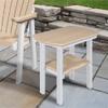 OS Home and Office Furniture 16" Oval Resin End Table in Weatherwood and White view 2