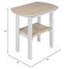 OS Home and Office Furniture 16" Oval Resin End Table in Weatherwood and White view 3