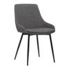 Armen Living Mia Fabric and Metal Dining Chair, Dark Gray view 1