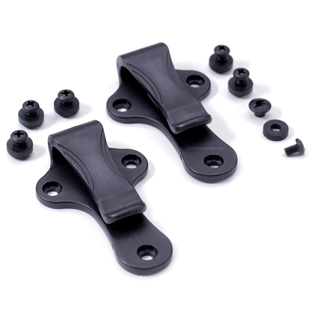 Universal Sheath/Holster Belt Clip - Model 11 - USA Design - (w/Mounting Hardware) - (2 Pack)