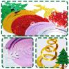 Christmas Decorations Hanging Swirl 30 Packs Xmas Decorations Merry Christmas Elk Sliver Snowflake Green Christmas Tree Golden Jungle Bell Glitter Foil Ceiling Hanging String Garland view 3