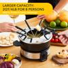 Befano Stainless Steel Fondue Pot with Temperature Control, Forks, Cups, and Rack, 2-Quart, Non-Stick, Perfect for Chocolate, Cheese, Caramel, Marshmallows, Great for Valentine's Day view 2