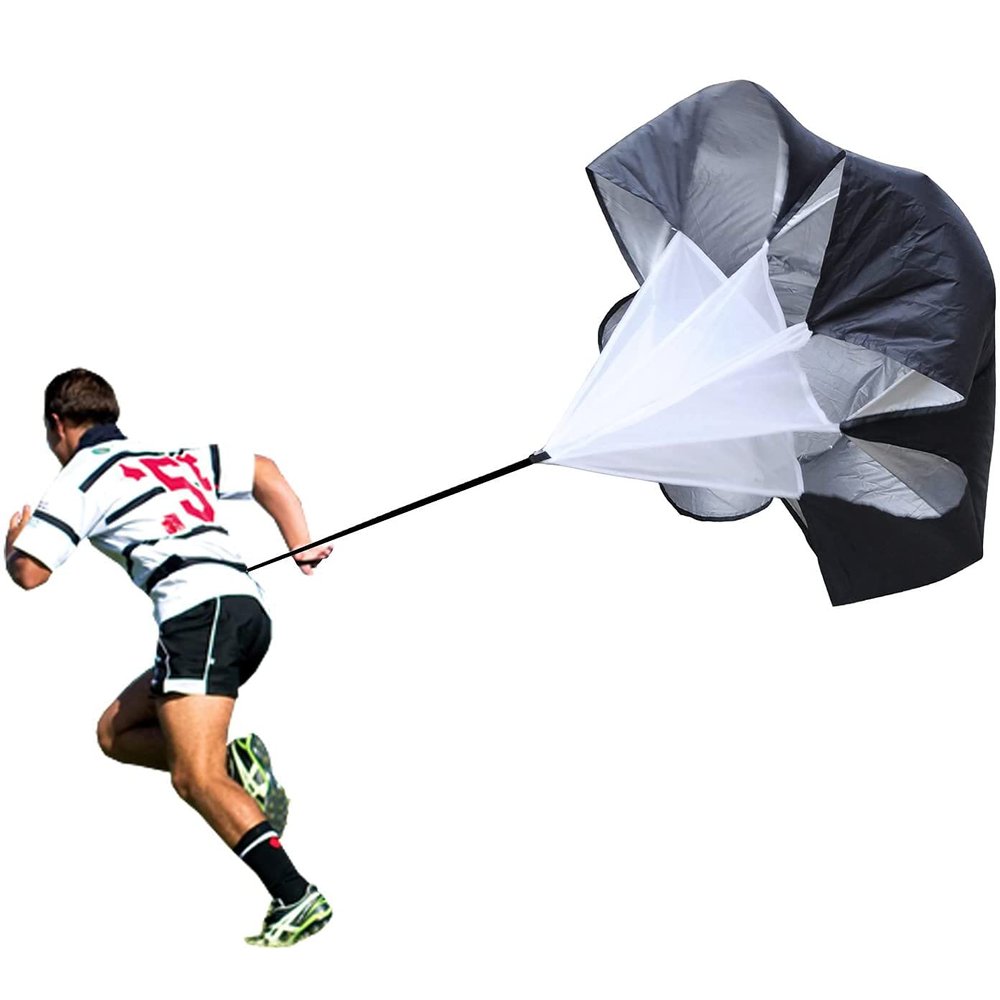 Resistance Parachute 57" Chute Running Parachute, Resistance Trainer for Kids Adults, Improving Power Speed Sprint Fitness Agility Stamina Tool