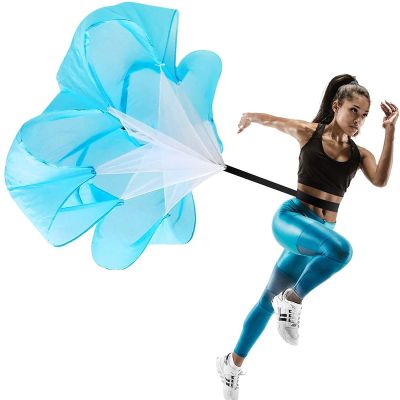 Resistance Parachute Running Umbrella, 57'' Speed Training Resistance Parachute, Resistance Training Tool, Running Parachute Resistance Trainer(Color:Blue)