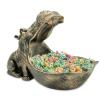aboxoo Hippo Statue Home Resin Hippopotamus Figurine Sculpture Table Art Decoration Sundries Key Container Storage Box (Copper) view 1