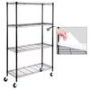 Catalina Creations EFINE 4-Shelf Shelving Units with 4-Shelf Liners and 3'' Wheels, Adjustable Heavy Duty Steel Wire Shelving Unit and Storage for Garage, Kitchen, Office (36W x 14D x 57.7H) view 1
