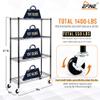 Catalina Creations EFINE 4-Shelf Shelving Units with 4-Shelf Liners and 3'' Wheels, Adjustable Heavy Duty Steel Wire Shelving Unit and Storage for Garage, Kitchen, Office (36W x 14D x 57.7H) view 3