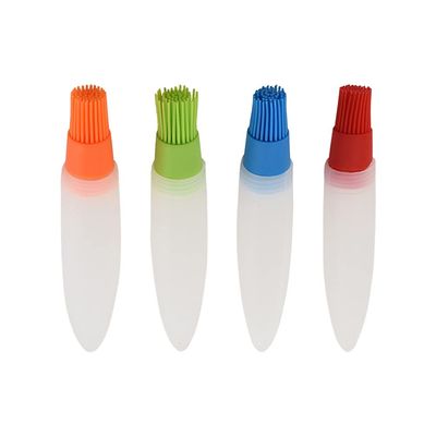 4pcs Silicone Basting Oil Brush Kitchen Bbq Brush for Oil Sauce and Marinade Versatile Outdoor Grill Tool