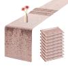 OQSC Rose Gold Table Runners 10 Pcs Table Decorations for Party Tablecloth Sequin Party Supplies Christmas Glitter Wedding view 1